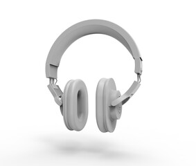 HeadPhone 3D model rendering grey