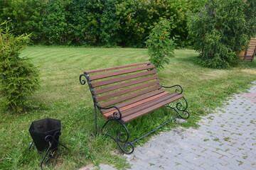 City Park in the center of Golyshmanovo Tyumen region