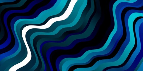 Dark Blue, Green vector backdrop with circular arc. Abstract illustration with bandy gradient lines. Pattern for commercials, ads.