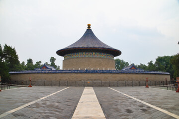 Hall of Prayer for Good Harvest, Temple of Heaven, Beijing, China, during pandemic.