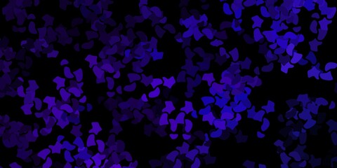 Dark purple vector texture with memphis shapes.