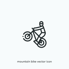 Mountain bike vector icon illustration. Ui/Ux. Premium quality.