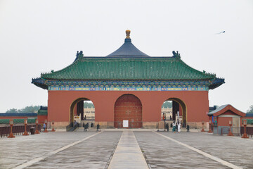 south gate of temple of heaven beijing china during outbreak covid 19