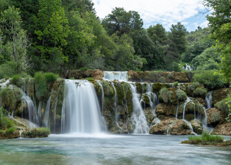 Fototapeta na wymiar KRKA Waterfalls in Croatia