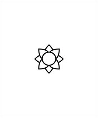 flower icon,vector best line icon.