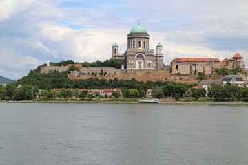 Cathedral in Esztergom in Hungary, view from Sturovo, Slovakia