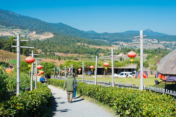 Yun Lai Viewpoint in Santichon Village, Pai, Mae Hong Son Province, Thailand.