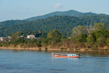 Obraz premium THAILAND CHIANG KHONG MEKONG RIVER BOAT