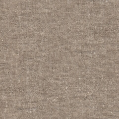 Fototapeta na wymiar Detailed seamless texture of natural rough linen brown fabric