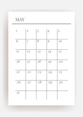Planner sheet vector. Printable vertical notebook page