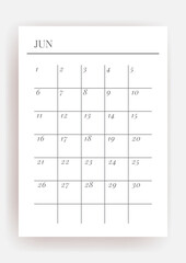Planner sheet vector. Printable vertical notebook page