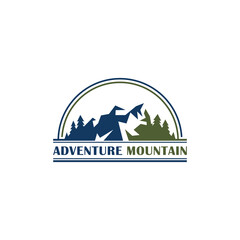 Mountain Adventure Logo Design Vector 