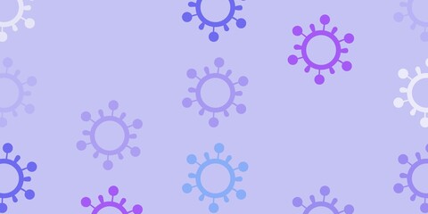 Light Purple vector template with flu signs.