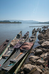 Obraz premium THAILAND CHIANG KHONG MEKONG BOAT POERT