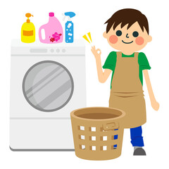 家事をする男性