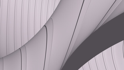 3D illustration of a background in thistle color with special texture of moving groove lines. flower and plant