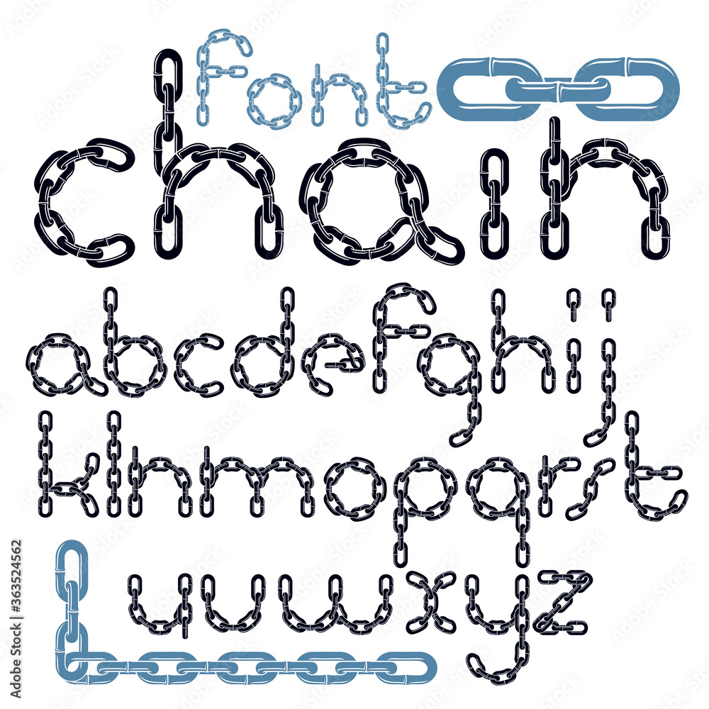 Fototapete vector font, trendy typescript can be used in poster creation. lower case decorative letters created