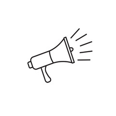 Megaphone line icon vector