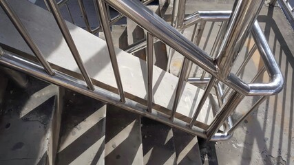 Cement Ladder and stainless steel railing.Fall Protection