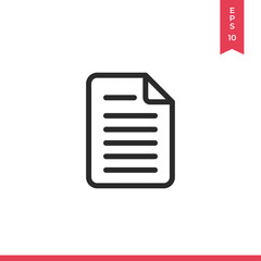  Document icon vector. File sign