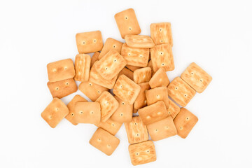 Small biscuit on white background