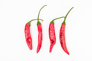 Red pepper on white background