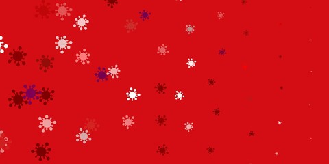 Light pink, red vector template with flu signs.