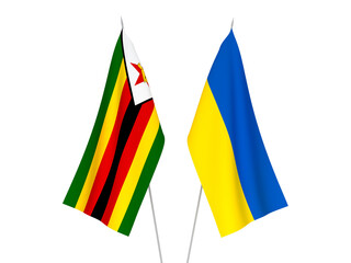 Ukraine and Zimbabwe flags