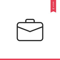 Briefcase icon vector. Suitcase sign