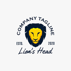 Lions head logo template