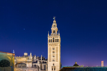 Fototapeta premium Giralda in the city of Seville in Andalusia, Spain.