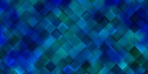 Fototapeta premium Light BLUE vector background with rectangles.