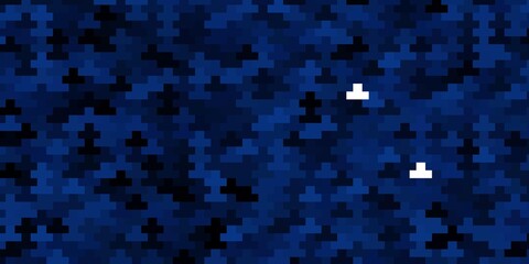 Dark BLUE vector pattern in square style. Colorful illustration with gradient rectangles and squares. Design for your business promotion.