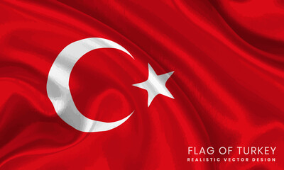 Flag of Turkey - Realistic Vector Design