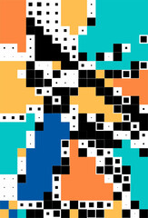 Seamless abstract pattern promotion dynamic geometric circle shapes. Pattern for cover design, poster, banner, card, greeting, business, decoration.