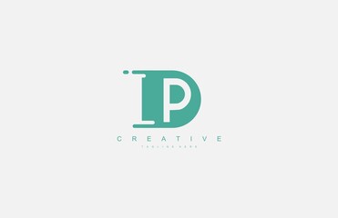 P Letter Abstract Element Shape Logotype