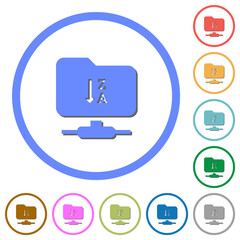 FTP sort descending icons with shadows and outlines