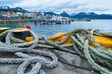 Harbour, Ushuaia city, Tierra del Fuego archipelago, Argentina, South America, America © JUAN CARLOS MUNOZ