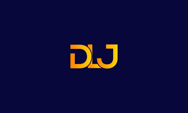 Alphabet letter icon symbol monogram logo DLJ