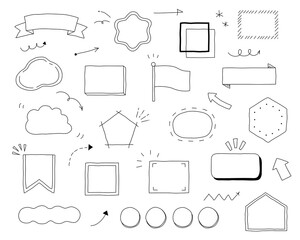 手書きのフレーム／見出し／タイトル／装飾／素材