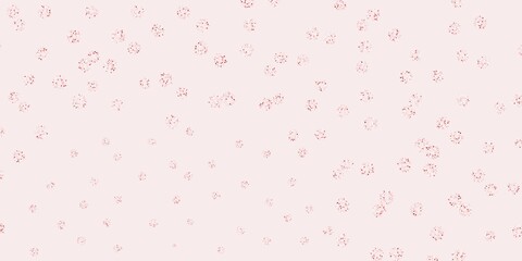 Light orange vector doodle background with flowers.