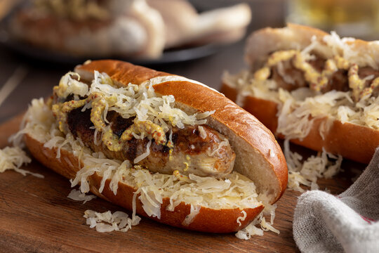 Grilled Bratwurst on a Bun