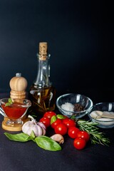 olive oil and tomatoes