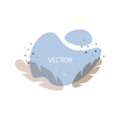 Vector abstract background in minimal style with leaves.Background with copy space for text.design templates for social media stories and bloggers.simple, stylish and minimal layout for invitations