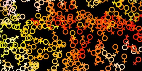 Dark Pink, Yellow vector pattern with magic elements.