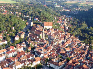Nice old town in southern germany, schwaebisch hall von oben