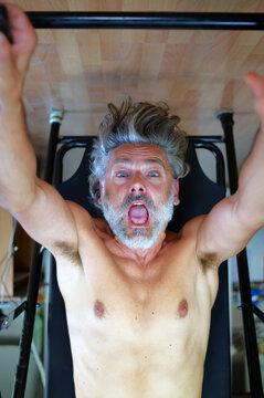 inversion table gym man