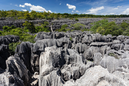 Panoramic Shot Of Rocks Im Ankarana Reserve Against Sky
