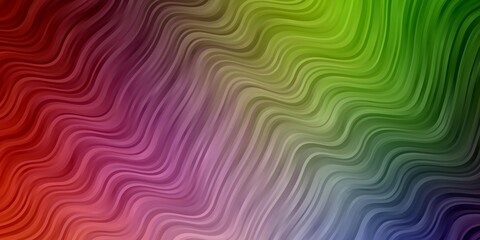 Fototapeta premium Light Multicolor vector backdrop with curves. Colorful illustration in abstract style with bent lines. Design for your business promotion.