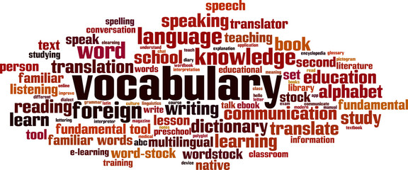 Vocabulary word cloud
